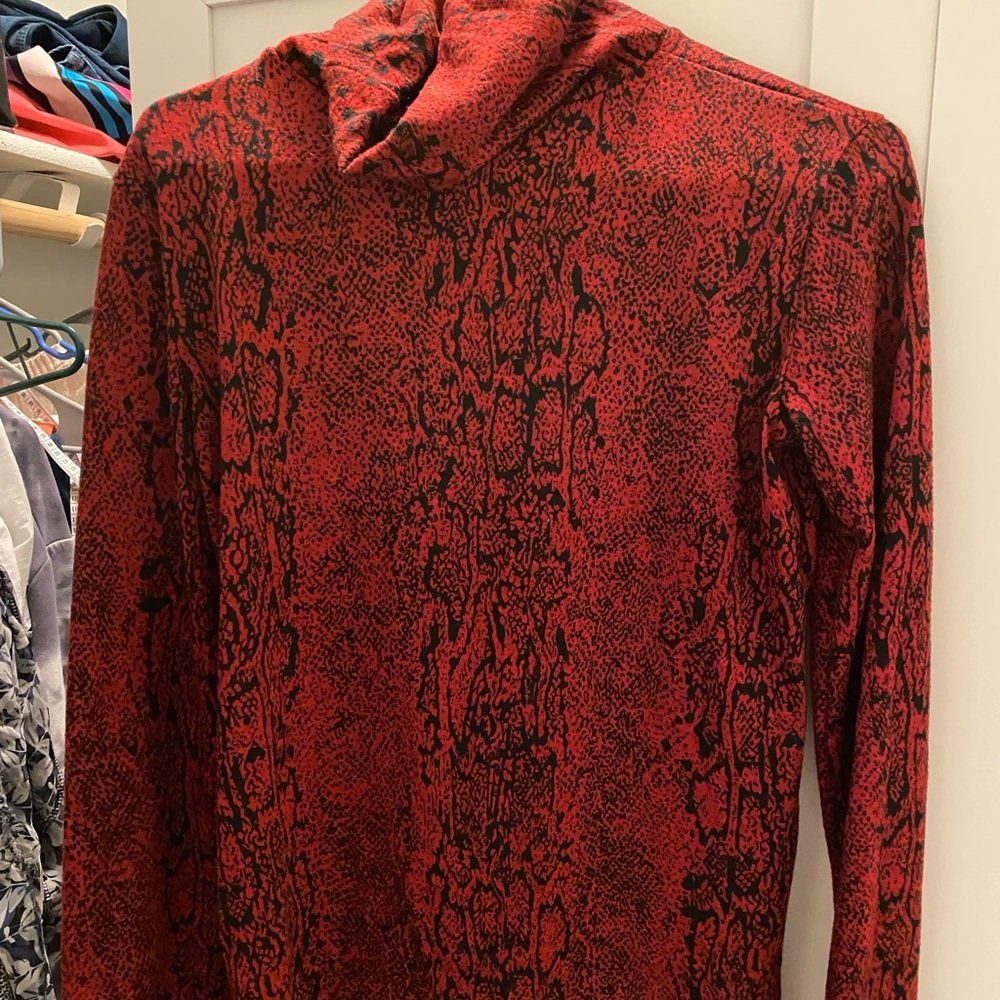 Zara Snakeskin turtleneck sweater size L